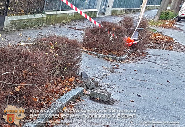 20191130 Verkehrsunfall mit Unfallflucht in der Stadt Baden  Foto:  Stefan Schneider