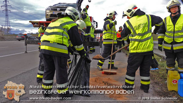 20191225 Verkehrsunfall auf der A2 zwischen Knoten Guntramsdorf und Ausfahrt IZ N Sd  Foto:  Stefan Schneider