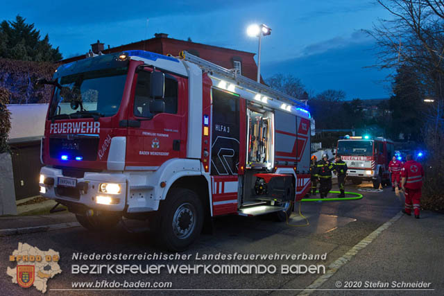 20200104 Kellerbrand in Badener Einfamilienhaus Ortsteil Weikersdorf  Foto:  Stefan Schneider 