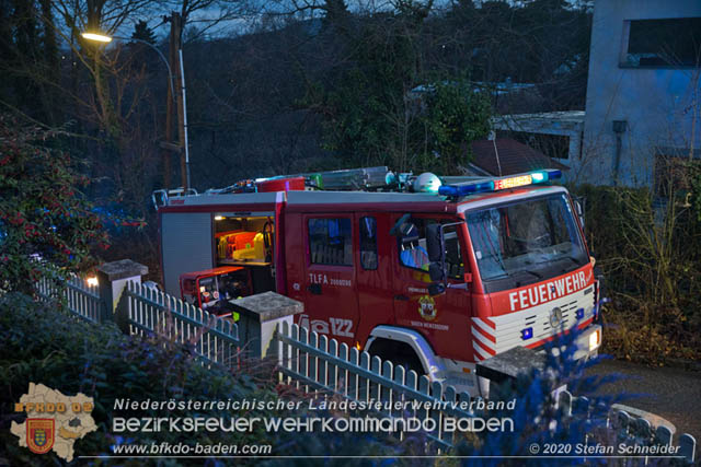 20200104 Kellerbrand in Badener Einfamilienhaus Ortsteil Weikersdorf  Foto:  Stefan Schneider 
