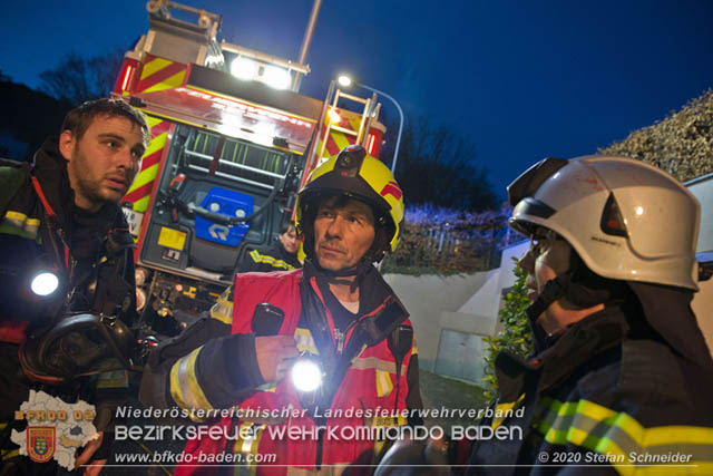 20200104 Kellerbrand in Badener Einfamilienhaus Ortsteil Weikersdorf  Foto:  Stefan Schneider 