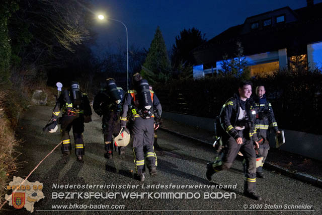 20200104 Kellerbrand in Badener Einfamilienhaus Ortsteil Weikersdorf  Foto:  Stefan Schneider 