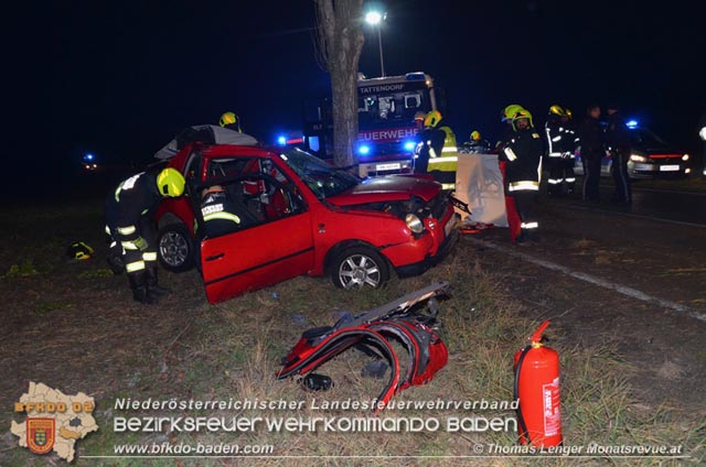 20200115 Verkehrsunfall auf der L157 Tattendorf - Pottendorf  Foto:  Thomas Lenger Monatsrevue.at