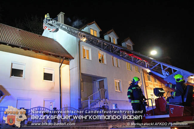 20200214 Brand in einer Hirtenberger Dachgeschosswohnung  Foto: © Markus Hackl AFKDO Pottenstein