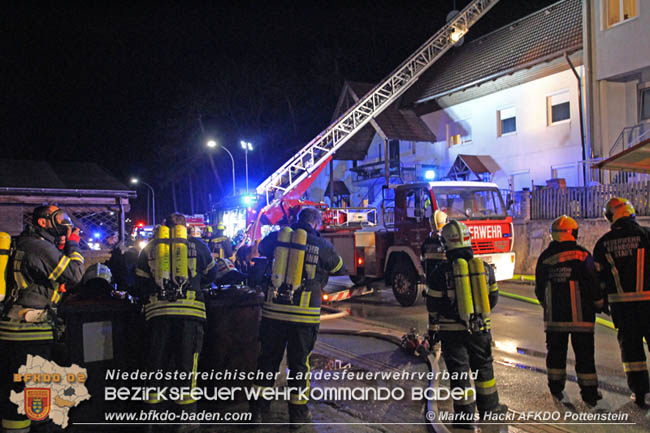 20200214 Brand in einer Hirtenberger Dachgeschosswohnung  Foto: © Markus Hackl AFKDO Pottenstein