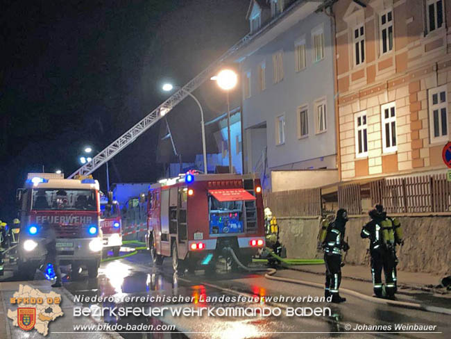 20200214 Brand in einer Hirtenberger Dachgeschosswohnung Foto: © Johannes Weinbauer BFK Presseteam 20200214 Brand in einer Hirtenberger Dachgeschosswohnung Foto: © Johannes Weinbauer BFK Presseteam