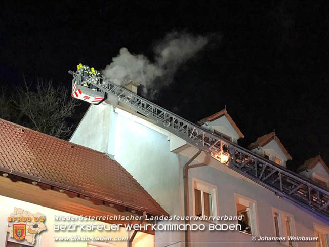 20200214 Brand in einer Hirtenberger Dachgeschosswohnung Foto: © Johannes Weinbauer BFK Presseteam 20200214 Brand in einer Hirtenberger Dachgeschosswohnung Foto: © Johannes Weinbauer BFK Presseteam