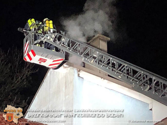 20200214 Brand in einer Hirtenberger Dachgeschosswohnung  Foto: © Johannes Weinbauer BFK Presseteam