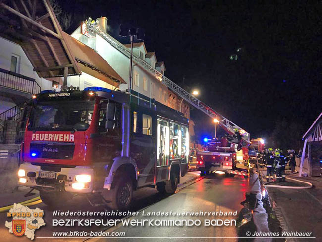 20200214 Brand in einer Hirtenberger Dachgeschosswohnung  Foto: © Johannes Weinbauer BFK Presseteam