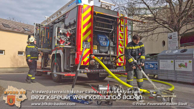 20200304 Fahrzeugbrand in Badener Parkdeck Zentrum Sd Foto:  FF Baden-Stadt / Stefan Schneider