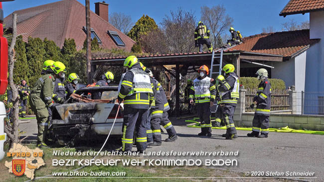 20200408 Brand einer Hecke und der angrenzenden Garage in Trumau Foto: © Stefan Schneider 20200408 Brand einer Hecke und der angrenzenden Garage in Trumau Foto: © Stefan Schneider