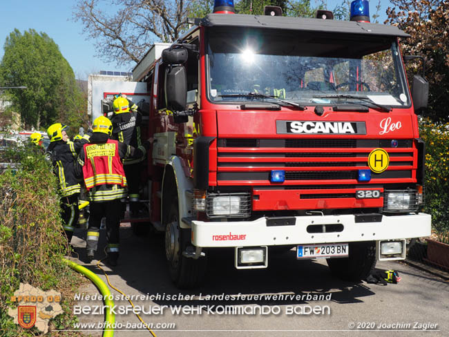 20200411 Kellerbrand in Badener Reihenhaus im Ortsteil Leesdorf  Foto:  Joachim Zagler