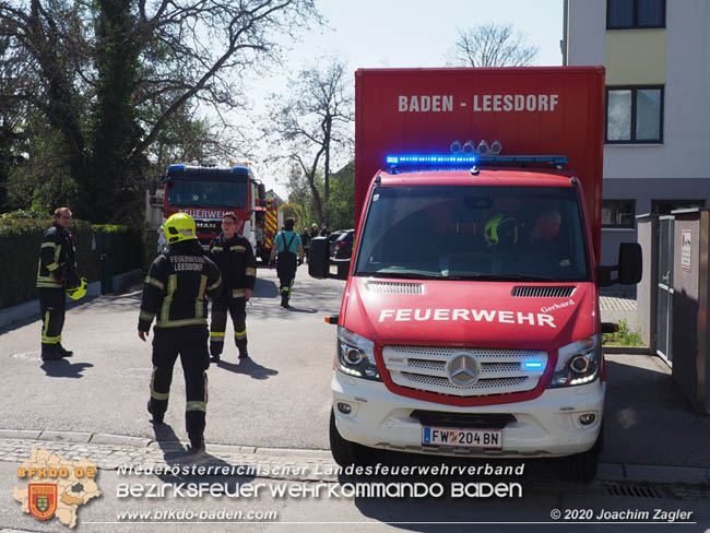 20200411 Kellerbrand in Badener Reihenhaus im Ortsteil Leesdorf  Foto:  Joachim Zagler