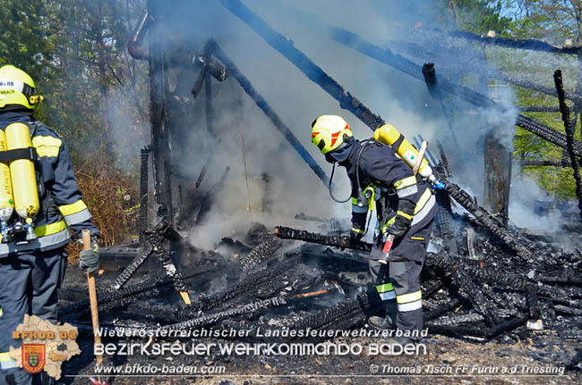 20200420 Brand einer Jagdhütte bei Furth a.d.Triesting Foto: © Thomas Tisch FF Furth a.d.Triesting 20200420 Brand einer Jagdhütte bei Furth a.d.Triesting Foto: © Thomas Tisch FF Furth a.d.Triesting