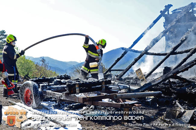 20200420 Brand einer Jagdhütte bei Furth a.d.Triesting Foto: © Thomas Tisch FF Furth a.d.Triesting 20200420 Brand einer Jagdhütte bei Furth a.d.Triesting Foto: © Thomas Tisch FF Furth a.d.Triesting
