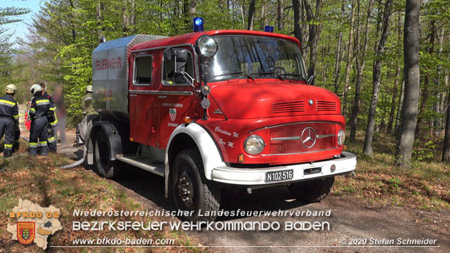 20200420 Brand einer Jagdhütte bei Furth a.d.Triesting Foto: © Stefan Schneider BFK Baden 20200420 Brand einer Jagdhütte bei Furth a.d.Triesting Foto: © Stefan Schneider BFK Baden