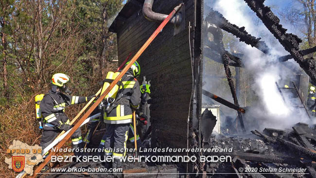 20200420 Brand einer Jagdhütte bei Furth a.d.Triesting Foto: © Stefan Schneider BFK Baden 20200420 Brand einer Jagdhütte bei Furth a.d.Triesting Foto: © Stefan Schneider BFK Baden