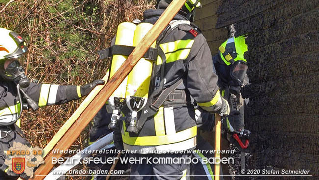 20200420 Brand einer Jagdhütte bei Furth a.d.Triesting Foto: © Stefan Schneider BFK Baden 20200420 Brand einer Jagdhütte bei Furth a.d.Triesting Foto: © Stefan Schneider BFK Baden