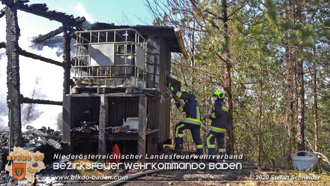 20200420 Brand einer Jagdhtte bei Furth a.d.Triesting  Foto:  Stefan Schneider BFK Baden