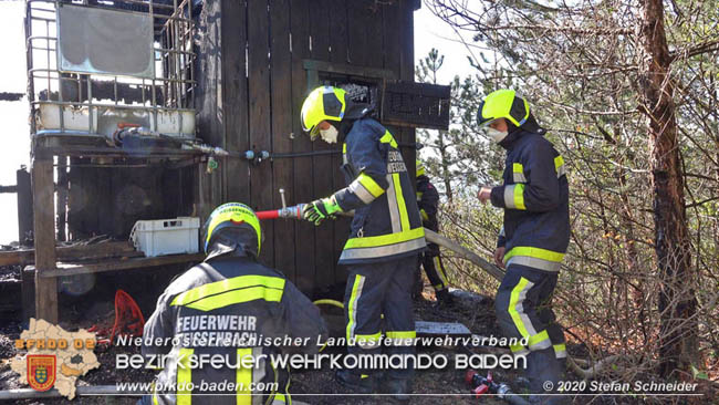 20200420 Brand einer Jagdhütte bei Furth a.d.Triesting Foto: © Stefan Schneider BFK Baden 20200420 Brand einer Jagdhütte bei Furth a.d.Triesting Foto: © Stefan Schneider BFK Baden