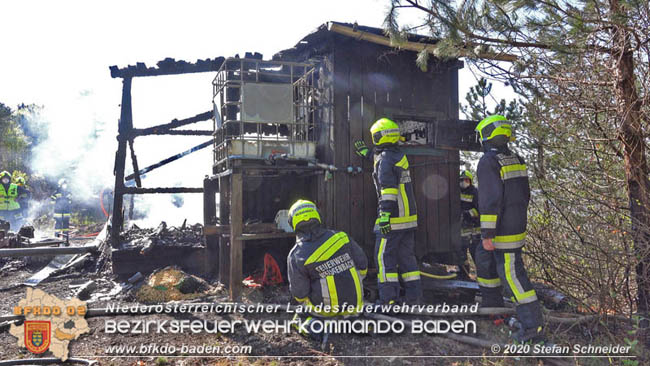20200420 Brand einer Jagdhütte bei Furth a.d.Triesting Foto: © Stefan Schneider BFK Baden 20200420 Brand einer Jagdhütte bei Furth a.d.Triesting Foto: © Stefan Schneider BFK Baden