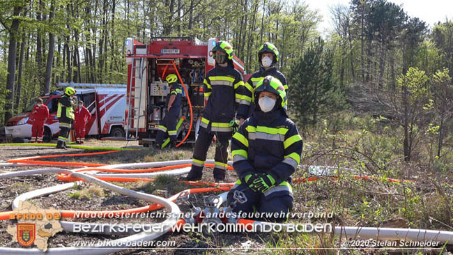 20200420 Brand einer Jagdhütte bei Furth a.d.Triesting Foto: © Stefan Schneider BFK Baden 20200420 Brand einer Jagdhütte bei Furth a.d.Triesting Foto: © Stefan Schneider BFK Baden