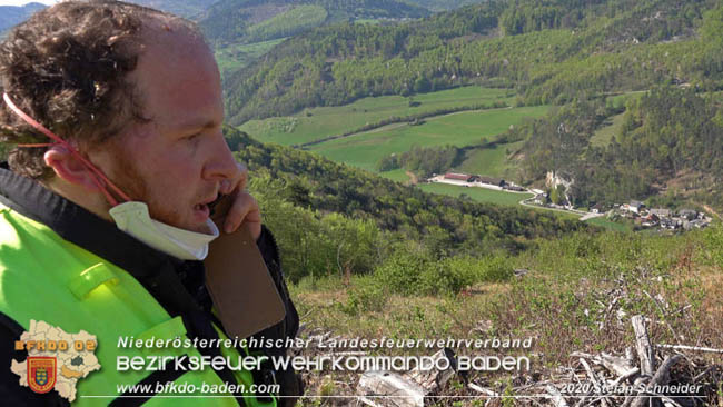 20200420 Brand einer Jagdhütte bei Furth a.d.Triesting Foto: © Stefan Schneider BFK Baden 20200420 Brand einer Jagdhütte bei Furth a.d.Triesting Foto: © Stefan Schneider BFK Baden