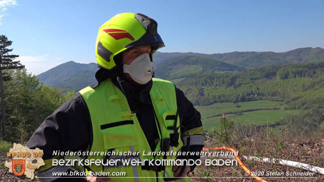 20200420 Brand einer Jagdhütte bei Furth a.d.Triesting Foto: © Stefan Schneider BFK Baden 20200420 Brand einer Jagdhütte bei Furth a.d.Triesting Foto: © Stefan Schneider BFK Baden