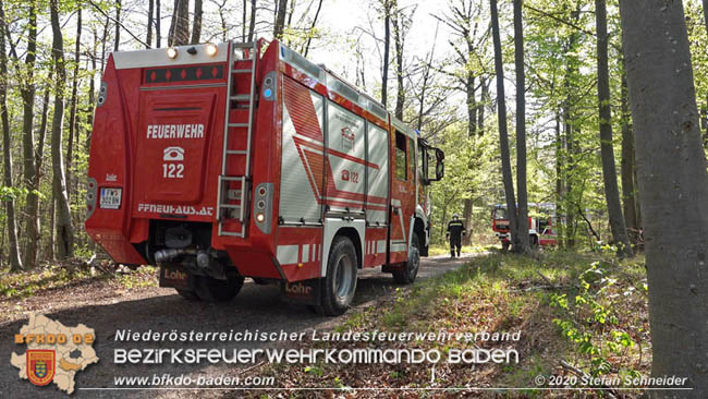 20200420 Brand einer Jagdhütte bei Furth a.d.Triesting Foto: © Stefan Schneider BFK Baden 20200420 Brand einer Jagdhütte bei Furth a.d.Triesting Foto: © Stefan Schneider BFK Baden