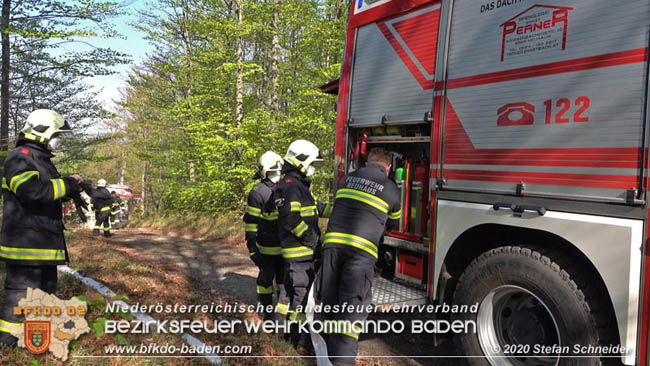 20200420 Brand einer Jagdhütte bei Furth a.d.Triesting Foto: © Stefan Schneider BFK Baden 20200420 Brand einer Jagdhütte bei Furth a.d.Triesting Foto: © Stefan Schneider BFK Baden