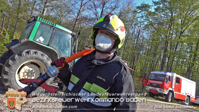 20200420 Brand einer Jagdhütte bei Furth a.d.Triesting Foto: © Stefan Schneider BFK Baden 20200420 Brand einer Jagdhütte bei Furth a.d.Triesting Foto: © Stefan Schneider BFK Baden