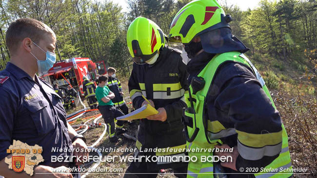20200420 Brand einer Jagdhütte bei Furth a.d.Triesting Foto: © Stefan Schneider BFK Baden 20200420 Brand einer Jagdhütte bei Furth a.d.Triesting Foto: © Stefan Schneider BFK Baden