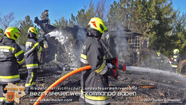 20200420 Brand einer Jagdhtte bei Furth a.d.Triesting  Foto:  Stefan Schneider BFK Baden