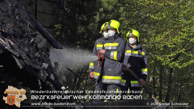 20200420 Brand einer Jagdhütte bei Furth a.d.Triesting Foto: © Stefan Schneider BFK Baden 20200420 Brand einer Jagdhütte bei Furth a.d.Triesting Foto: © Stefan Schneider BFK Baden