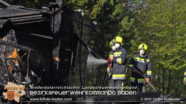 20200420 Brand einer Jagdhtte bei Furth a.d.Triesting  Foto:  Stefan Schneider BFK Baden