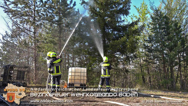 20200420 Brand einer Jagdhtte bei Furth a.d.Triesting  Foto:  Stefan Schneider BFK Baden