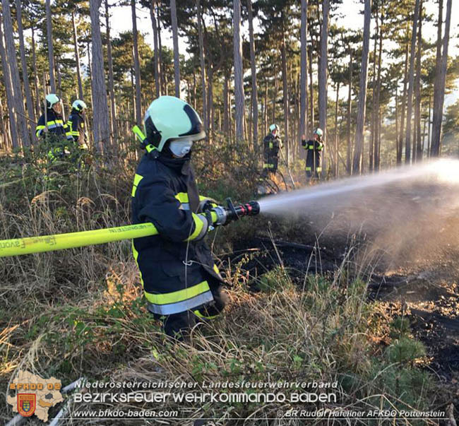 20200422 Waldbrand im Bereich Bezirksgrenze Wopfing (WN) und Alkersdorf (BN)  Foto:  BR DI Rudolf Hafellner AFK Pottenstein