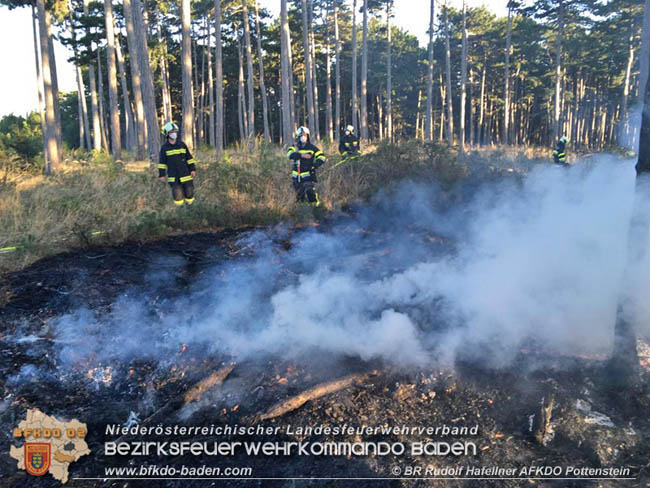 20200422 Waldbrand im Bereich Bezirksgrenze Wopfing (WN) und Alkersdorf (BN)  Foto:  BR DI Rudolf Hafellner AFK Pottenstein