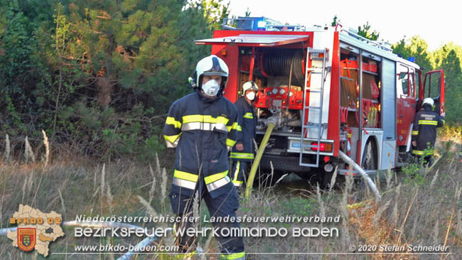 20200422 Waldbrand im Bereich Bezirksgrenze Wopfing (WN) und Alkersdorf (BN)  Foto:  Stefan Schneider BFK Baden