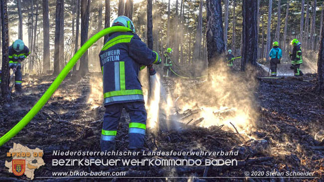 20200422 Waldbrand im Bereich Bezirksgrenze Wopfing (WN) und Alkersdorf (BN)  Foto:  Stefan Schneider BFK Baden