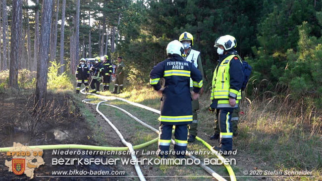 20200422 Waldbrand im Bereich Bezirksgrenze Wopfing (WN) und Alkersdorf (BN)  Foto:  Stefan Schneider BFK Baden