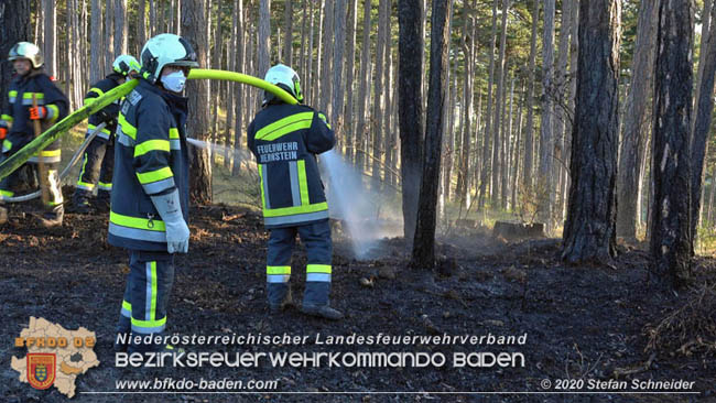 20200422 Waldbrand im Bereich Bezirksgrenze Wopfing (WN) und Alkersdorf (BN)  Foto:  Stefan Schneider BFK Baden