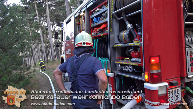 20200422 Waldbrand im Bereich Bezirksgrenze Wopfing (WN) und Alkersdorf (BN)  Foto:  Stefan Schneider BFK Baden