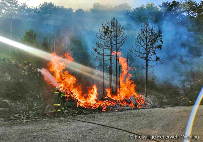 20200422 Waldbrand im Bereich Bezirksgrenze Wopfing (WN) und Alkersdorf (BN) Foto: © Freiwillige Feuerwehr Wopfing 20200422 Waldbrand im Bereich Bezirksgrenze Wopfing (WN) und Alkersdorf (BN) Foto: © Freiwillige Feuerwehr Wopfing