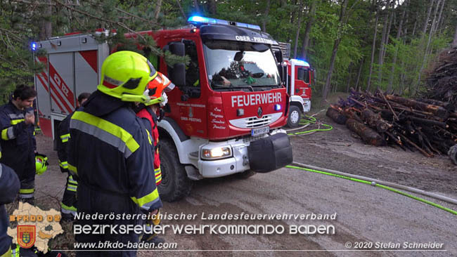 20200422 Waldbrand im Bereich Bezirksgrenze Wopfing (WN) und Alkersdorf (BN)  Foto:  Stefan Schneider BFK Baden