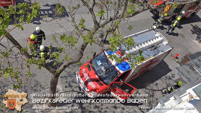 20200428 Wohnungsbrand in Badener Innenstadt  Foto: Freiwillige Feuerwehr Baden-Stadt / Stefan Schneider