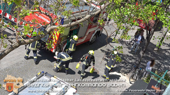 20200428 Wohnungsbrand in Badener Innenstadt  Foto: Freiwillige Feuerwehr Baden-Stadt / Stefan Schneider