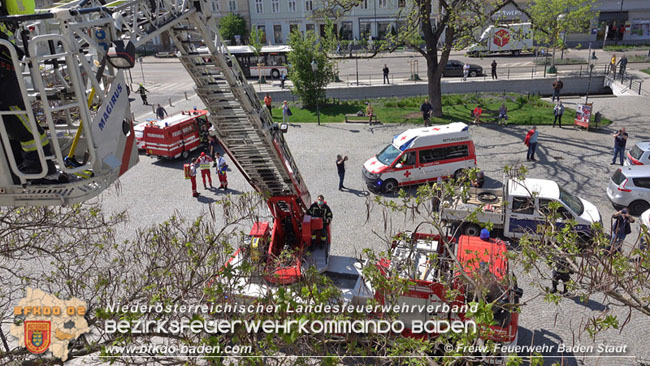 20200428 Wohnungsbrand in Badener Innenstadt  Foto: Freiwillige Feuerwehr Baden-Stadt / Stefan Schneider