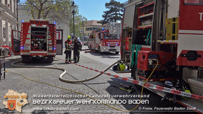 20200428 Wohnungsbrand in Badener Innenstadt  Foto: Freiwillige Feuerwehr Baden-Stadt / Stefan Schneider