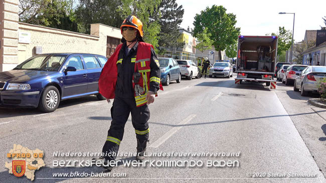 20200428 Verkehrsunfall in Baden Vöslauerstraße Foto: © Stefan Schneider BFK Baden 20200428 Verkehrsunfall in Baden Vöslauerstraße Foto: © Stefan Schneider BFK Baden